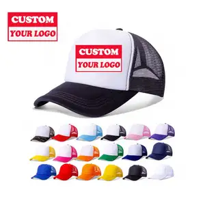 Logo Cetak 3D Bordir Logo Topi Jala Truk Topi Trucker Cetak Puff 3D Topi Amerika Topi Truk Hip-Hop Snapback