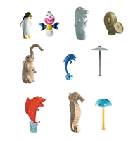 Vente en gros de baignoire à impact spa cascade de piscine avec animal de dessin animé pour massage spa équipement de jeux d'eau