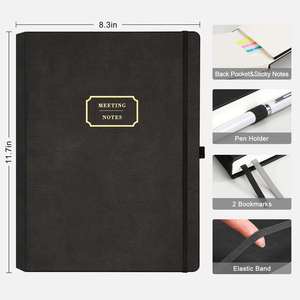 Custom Book Printing Leather Hardcover <b>Journal</b> A5 Thread Sewing Bound 80 GSM Customizable Project Planner Meeting Notebook Gift - Product Image 2