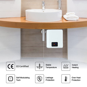 Calentador de Agua Eléctrico Instantáneo de 3.5-5.5KW, Montado en Pared, Control Táctil, Pantalla LED, Calentamiento Rápido, Acero Inoxidable, IPX4 - Product Image 2
