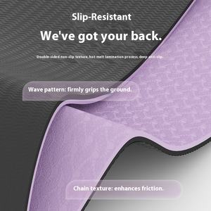 CHONGTONG Tapis de <span class=keywords><strong>yoga</strong></span> pour femmes en TPE transfrontalier 183cm de longueur 12mm d'épaisseur antidérapant double face rebond doux absorption des chocs silencieuse - Product Image 4