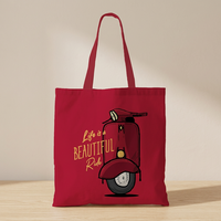 Sac fourre-tout en toile de couleur unie, fermeture à glissière, résistant à l'eau, style minimaliste, toutes saisons, usage quotidien, shopping, doublure en coton pour femmes