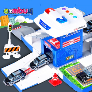 Simulation scène boîte de <span class=keywords><strong>rangement</strong></span> éclairage musique enfants parking <span class=keywords><strong>garage</strong></span> lot jouets avec <span class=keywords><strong>voiture</strong></span> en alliage - Product Image 4