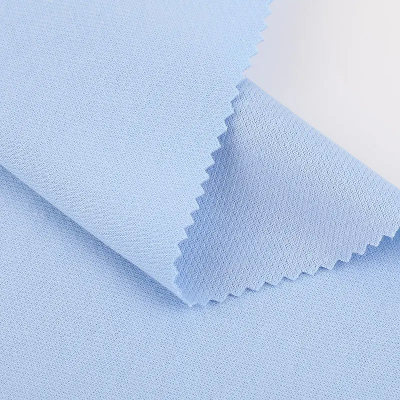 high end fabric supplier knitted 250gsm fabric 55.3% cotton 41.8% polyester 2.9% spandex t shirt fabric