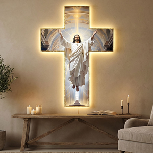 Arte Mural LED Intrincadamente Elaborado que Representa la Crucifixión <span class=keywords><strong>de</strong></span> Jesús - Product Image 3