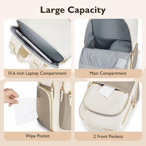 Elegante <span class=keywords><strong>bolsa</strong></span> de viaje para bebé, mochila para pañales de mamá, <span class=keywords><strong>bolsa</strong></span> portátil para sacaleches con enfriador <span class=keywords><strong>y</strong></span> almacenamiento de leche - Product Image 4