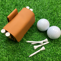 Sac de golf portable en cuir PU souple CRESTGOLF, sac de ceinture pour balles de golf, sac de ceinture pour accessoires de golf
