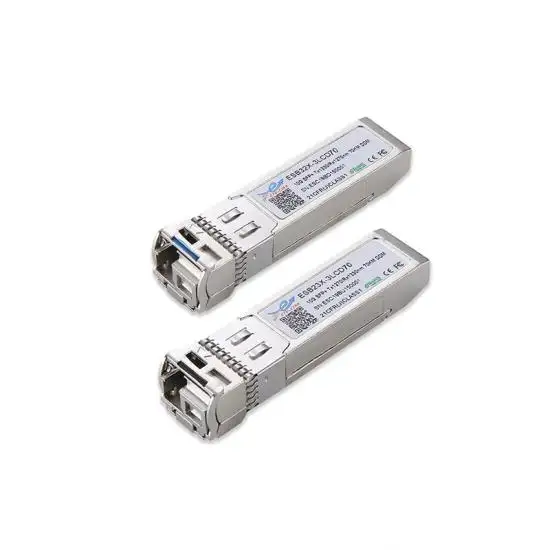 ETU 10G BiDi SFP+ Tx1270/1330nm Rx1330/1270nm 70KM LC 10G ईथरनेट और फाइबर चैनल ऑप्टिकल ट्रांसीवर मॉड्यूल