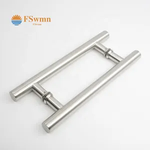 American hot sale O-type high-end room stainless steel 304 H-type sliding shower screen glass door handle