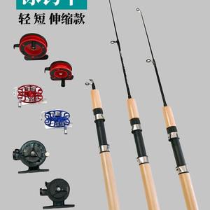 Caña de pescar telescópica de 3.5M con mango de madera, acción media-rápida, para pesca de camarones en océano, barco, embalse y estanque. - Product Image 1