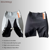 Short gainant invisible sans couture avec coussinets de rehaussement des fesses non amovibles, pour le contrôle du ventre et l'amélioration des courbes des hanches et des fesses