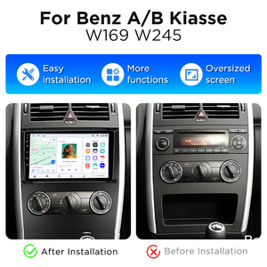 Junsun 9 Inches CarPlay Android Auto Car Radio for Mercedes Benz A/B Klasse B200 W169 W245 2004-2011 Car DVD Player Screen - Product Image 2