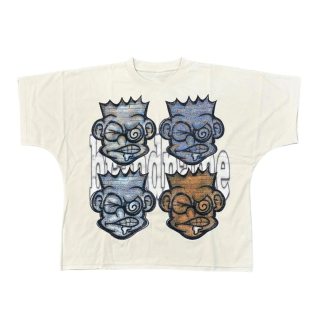 Summer Oversized Streetwear Graphics Print T Shirt 240-300 GSM 100% Premium Cotton Cropped Boxy Fit Tees Wholesale
