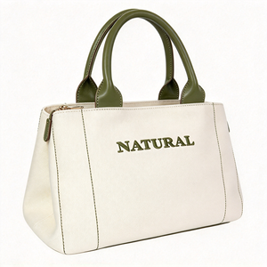 Sac fourre-tout en toile de haute qualité à rayures avec boucle magnétique, design unique et original pour les courses et les trajets estivaux - Product Image 2