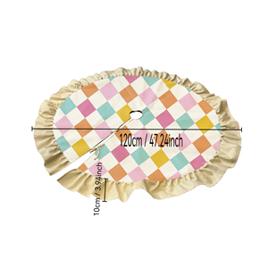 Custom/Wholesale Western Style Cow Print Christmas Tree <strong>Skirt</strong> 47 Inch Burlap Tree <strong>Skirt</strong> for Christmas Tree Decorations - Product Image 2