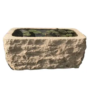 Piedra de granito Natural antiguo para decoración de jardín, comederos de agua de cerdo grandes rellenos, fabricante de China, en venta