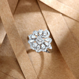 แหวนแต่งงานเพชรทรงลูกแพร์ H&F ประดับเพชรธรรมชาติ <span class=keywords><strong>VVS</strong></span> 1 กะรัต ทองคำแท้ 18K 14K 9K - Product Image 2