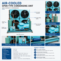 Unité de condensation semi-hermétique Copeland de type U à double ventilateur, refroidie par air, capacité de refroidissement de 21,3-46,5 kW pour chambre froide et congélateur