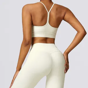 Personnalisé de haute qualité Gym Fitness Yoga Porter Athlétique Butt Lifting Taille Haute Leggings Femmes Séchage rapide Activewear Ensemble