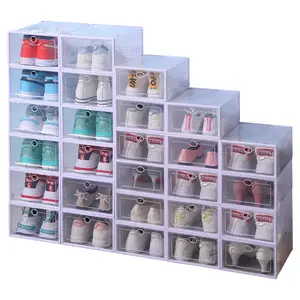 뜨거운 판매 제품 2024 신발 상자 주최자 플라스틱 투명 아크릴 신발 상자 저장 운동화 상자
