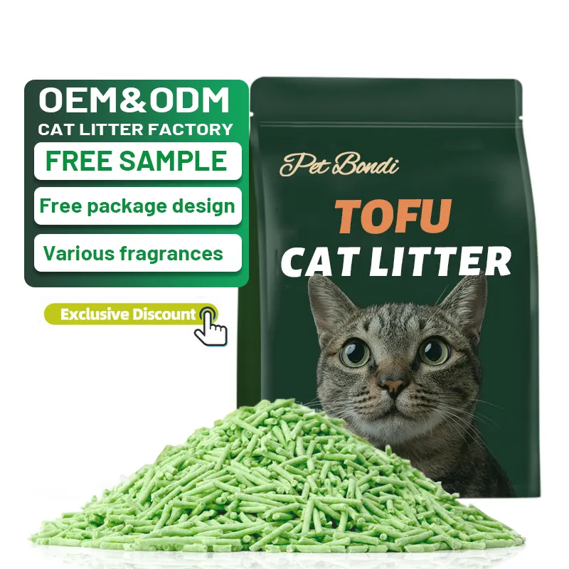OEM/ODM sürdürülebilir toplu mavi aktif karbon Tofu kedi çöp toksik olmayan topaklanma yıkanabilir temiz kedi arkadaş doğal mısır
