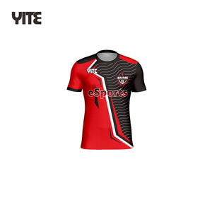 Maglietta Esports Personalizzata Rosso-Nero, Vendita Diretta dalla Fabbrica, Jersey da <span class=keywords><strong>Gaming</strong></span> OEM - Product Image 2