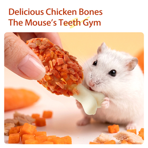 <span class=keywords><strong>ขนม</strong></span>แฮมสเตอร์แบบแท่งเคี้ยว โปรตีนสูง สำหรับสัตว์เลี้ยงขนาดเล็ก รูปทรง<span class=keywords><strong>ขา</strong></span>ไก่ สำหรับหนูไซเรียน หนูแคระ และหนูทั่วไป - Product Image 4
