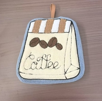 Neue Kaffee-Serie Handtuch zum Aufhängen Niedliches Dickes Saugfähiges Handtuch zum Aufhängen Cartoon-Taschentuch