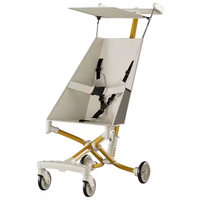 Nouvelle poussette simple pour enfants, pliable, légère, avec siège, utilisable en hiver et en été, quatre roues, avec auvent/poussette en alliage d'aluminium