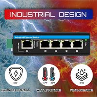 Switch Gigabit Poe 5 Port 120w Hemat Biaya dengan E-Mark untuk Penggunaan Luar Ruangan