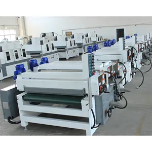 Double Roll Reverse Roller Coater Mesin/Kayu dengan Finishing UV Dapat Disembuhkan Coating