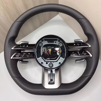 Volant pour Mercedes Benz W206 W205 W204 W222 W223 W213 W177 W463 AMG GT GLS63 GLE63 SL63 Volant en cuir noir