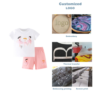 Abbigliamento personalizzato per bambini 5 anni ragazza per l'estate in puro cotone pantaloncini stampa abbigliamento per bambina set di abbigliamento per bambine - Product Image 2