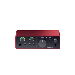 Interface Audio <span class=keywords><strong>Focusrite</strong></span> Scarlett SOLO4 (4e Gén.) USB Enregistrement Guitare Casque Amplificateur <span class=keywords><strong>Externe</strong></span> Préampli Micro <span class=keywords><strong>Carte</strong></span> <span class=keywords><strong>Son</strong></span> - Product Image 1