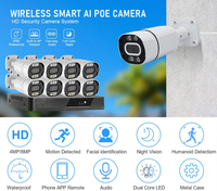 Wistino 8MP Poe Bullet Kamera-Kit 8ch HD Outdoor Wasserdichter Alarm Push Zwei-Wege-Voice-IP-Sicherheits system