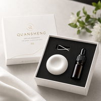 Diffuseur d'huiles essentielles pour voiture, mini, en pierre d'argile parfumée, forme ronde, à brancher, pour pièces automobiles