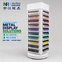 Présentoir rotatif personnalisé en métal pour vernis à ongles, idéal pour salons de beauté, magasins de détail, usines (OEM/ODM)