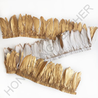 Plumes d'oie dorées en spray pour décoration DIY, plumes argentées pour fêtes, événements, tenues de cygne, costumes de mariage et décoration féminine