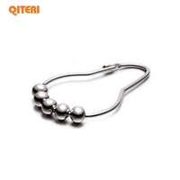 Crochets de rideau de douche en acier inoxydable de haute qualité, très vendus, antirouille, accessoires de rideau de douche de luxe pour hôtel, design moderne