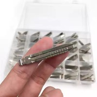 Meilleure Vente 175 Pièces/Lot Lames de Clé de Voiture Vierge en Métal Non Taillées avec Boîte pour Télécommandes JMD VVDI KEYDIY KD