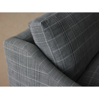 Canapé modulaire de luxe pour salon, simplicité moderne, accoudoirs inclinés, coussins généreux, cadre en bois stratifié