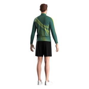 T-shirt de sport à séchage rapide pour homme, imprimé, pour le fitness, la course à pied, le cricket, avec design de maillot de cricket et capuche à quart de zip - Product Image 6