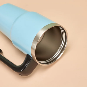 Vaso Térmico Personalizado con Logotipo, de Acero Inoxidable 304, con Asa, Pajita y Tapa de 3 Vías, para Coche y Viajes - Product Image 3