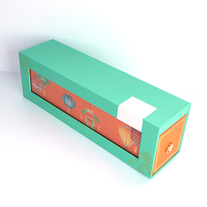 Custom CMYK Printed Logo 2 Piece Rigid Cardboard Packaging Sliding Drawer Paper Gift Box - Product Image 1