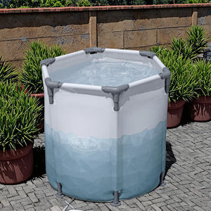 Baignoire de glace <span class=keywords><strong>Bestway</strong></span> 6002K 90 cm X 80 cm Glacial Dip en PVC avec filtre pour 1 personne, gris vague - Product Image 2
