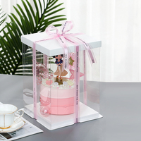 Boîte à gâteau en gros, emballage en plastique PET transparent de 10 et 12 pouces pour le stockage et la présentation des aliments