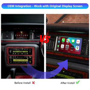 Boîtier multimédia sans fil Apple CarPlay et Android Auto Century GZG50, module décodeur, <span class=keywords><strong>kit</strong></span> d'interface pour Toyota Century GZG50 - Product Image 2