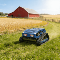 Robot Pemotong Rumput Mini Crawler 4-Tak Industri, Efisiensi Tinggi untuk Memotong Rumput di Lereng, Promo Harga Spesial