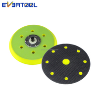 EVERTOOL Disque de ponçage DA 150 mm à profil bas pour finition, polisseuse à bord flexible D.A. Plaque de support antidérapante avec connexion de 5/16 pouces