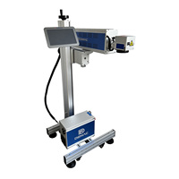 Machine de marquage laser CO2 automatique DEMAC 30W 40W 60W pour films plastiques, bouteilles, boîtes, panneaux en bois, verre, impression de date, logo, code-barres, QR code.